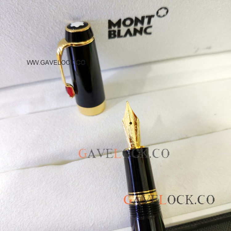 Luxury Mont Blanc Boheme Retractable Fountain - Yellow Gold Nib